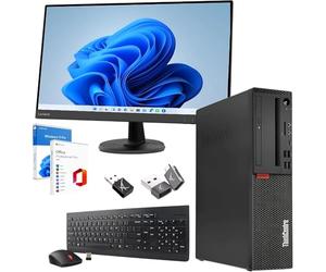 Lenovo Complete Professional Office PC i7 8700 jusqu'à 4,6 GHz Moniteur FHD 27 pouces, 32 Go de RAM, SSD 1 Tera - Kit clavier et souris au design italien Win 11 Pro Office 2021 Pro, Garant