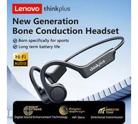 Lenovo - écouteurs à Conduction osseuse, Bluetooth 5.3, sans fil, pour sport, TWS, crochet d'oreille, casque étanche pour la course à pied et la conduite X7 White