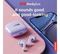Lenovo-Écouteurs Bluetooth 5.1 LP40 Pro TWS, casque de vitesse de transmission injuste, écouteurs allergiques rapides, design ergonomique Pink