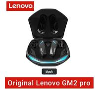 Lenovo - écouteurs intra auriculaires sans fil Bluetooth 5.3, GM2 PRO, pour sport, course, jeu, faible latence, double BLACK