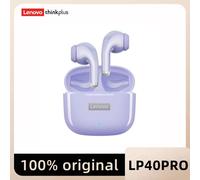 Lenovo-Écouteurs sans fil LP40 Pro TWS,Bluetooth 5.1,Casque sport,Réduction du bruit,Commande tactile,250mAh - Type LP40PRO Purple