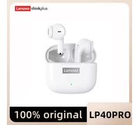 Lenovo-Écouteurs sans fil LP40 Pro TWS,Bluetooth 5.1,Casque sport,Réduction du bruit,Commande tactile,250mAh - Type LP40PRO white