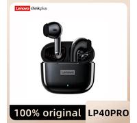Lenovo-Écouteurs sans fil LP40 Pro TWS,Bluetooth 5.1,Casque sport,Réduction du bruit,Commande tactile,250mAh - Type LP40PRO black