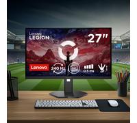 Lenovo Legion 27-10 - Écran Gaming Pro 27'' FHD (IPS, 240Hz, 0.5ms, 2X HDMI 2.1, DP 1.4, Câble HDMI, AMD FreeSync Premium) Réglage en Inclinaison/Hauteur/Rotation/Pivot - Noir