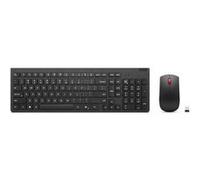Lenovo Essential Wireless Combo Gen 2 - Ensemble clavier et souris - sans fil - 2.4 GHz - QWERTY - Portugais - noir - boîtier marron