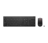 Lenovo Essential Wireless Combo Gen 2 - Ensemble clavier et souris - sans fil - 2.4 GHz - QWERTZ - Allemand - noir - boîtier marron
