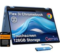 Lenovo Flex 3 Chromebook 2 en 1 12,2" FHD+ Ordinateur portable à écran tactile (Intel N100, 4 Go de RAM DDR5, 128 Go (64 Go eMMC + carte SD 64 Go)) Étudiant et éducation, Webcam, NFC, HDMI, USB-C,