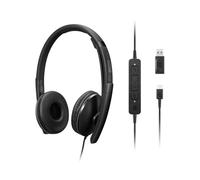 Lenovo Gen 2 Casque USB-C Zoom Casque filaire avec suppression active du bruit, microphone optimisé pour la voix et certification Zoom pour des