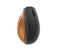 Go - Souris - ergonomique - bleu optique - 6 boutons - sans fil - 2.4 GHz - récepteur sans fil USB - gris tempête avec liège naturel - Pour la vente