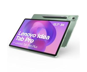 Lenovo Idea Tab Pro, écran 3K 12,7" 144 Hz, processeur Mediatek Dimenity 8300, 8 Go de mémoire, 256 Go de mémoire, WiFi 6, Tablette Android 14, Carte à Stylet Incluse - Seafoam Green
