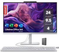 Lenovo IdeaCentre Everyday Tasks Ordinateur de bureau tout-en-un Full HD 24" • Lifetime Office 365 pour le Web • Intel 4 cœurs • SSD 1 To • 32 Go de RAM • Clavier et souris • Windows 11