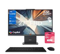 Lenovo IdeaCentre Ordinateur de bureau AIO 27", écran tactile FHD 100 Hz, Intel Core i7-13620H, 32 Go de RAM DDR5, SSD de 2 To, socle de charge sans fil, KB & M sans fil, Wi-Fi 6, W11H, ensemble avec