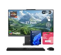 Lenovo IdeaCentre Premium PC tout-en-un, écran FHD 27" 100 Hz, AMD Ryzen 7 8845HS, 32 Go de RAM DDR5, 2 To SSD, Wi-Fi 6, Win11 Pro, KB & M sans fil, prêt pour copilot, ensemble avec SSD externe ADATA