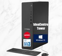 Lenovo IdeaCentre Tour Ordinateur de bureau | Processeur Intel 14e génération 4 cœurs i3-14100 | 32 Go de RAM DDR5, SSD PCIe 1 To + disque dur de 1 To | Ports de moniteur (HDMI + VGA) | RJ-45, WiFi 6