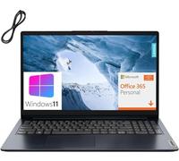 Lenovo IdeaPad 1 Ordinateur portable 15,6" FHD, Intel Pentium Silver N6000, 1 an Office 365, 4 Go de RAM DDR4, 128 Go SSD, WiFi 6, BT 5.1, Abyss Blue, Windows 11 Home S, câble AZ-XUT