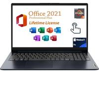 Lenovo Ideapad 1 Ordinateur portable Écran tactile FHD 15,6" (1920 x 1080) avec écran tactile gratuit Lifetime Office 2021, Ryzen 5 7520U, 8 Go RAM, 512 Go SSD AMD Radeon Graphics, Type