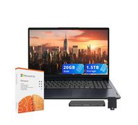 Lenovo IdeaPad 1 Ordinateur portable HD 15,6", Intel Celeron N4500, 20 Go de RAM, 1 To SSD + 128 Go eMMC, carte graphique Intel UHD, 1 an Office 365, pavé numérique, webcam, Win 11, bleu abysse
