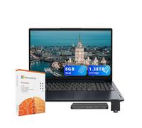 Lenovo IdeaPad 1 Ordinateur portable HD 15,6", Intel Celeron N4500, 8 Go de RAM, 256 Go SSD + 128 Go eMMC, carte graphique UHD, 1 an Office 365, clavier pleine taille, Wi-Fi 6, Win 11, bleu abysse