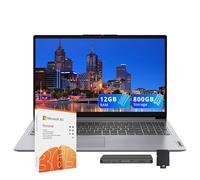 Lenovo IdeaPad 1 Ordinateur portable HD 15,6" pour étudiants et entreprises, Intel Celeron N4500, 12 Go de RAM, 512 Go SSD + 128 Go eMMC, clavier pleine taille, WiFi 6, 1 an de bureau 365, Win 11