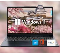 Lenovo IdeaPad 15,6" HD Anti-reflet avec Microsoft 365 12 Go de RAM, 384 Go SSD, Windows 11 Home, Processeur Intel, WiFi 6, HDMI, USB-C, lecteur de carte SD, jusqu'à 9,5 heures d'autonomie, avec USB