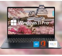 Lenovo IdeaPad 15,6" HD Antireflet avec Microsoft 365 1 an, 8 Go de RAM, 128 Go SSD, Windows 11 Pro, processeur Intel, WiFi 6, HDMI, USB-C, lecteur de carte SD, jusqu'à 9,5 heures d'autonomie, avec