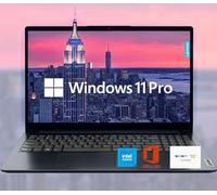 Lenovo IdeaPad 15,6" HD Antireflet avec Microsoft 365 1 an, 8 Go de RAM, 128 Go SSD, Windows 11 Pro, WiFi 6, HDMI, USB-C, processeur Intel, lecteur de carte SD, jusqu'à 9,5 heures d'autonomie, avec