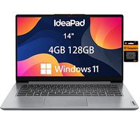 Lenovo Ideapad 1i Ordinateur portable (14 pouces HD anti-reflets, N4020, 4 Go de RAM, 128 Go de stockage (64 Go eMMC + carte SD IST de 64 Go) pour enfants et éducation, webcam, Wi-Fi