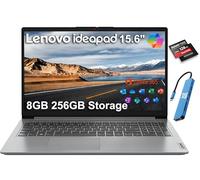Lenovo IdeaPad 1i Ordinateur portable HD 15,6" (8 Go de RAM, 512 Go SSD + 128 Go eMMC, 1 an Microsoft Office 365, Intel Celeron N4500) pour étudiant, maison, entreprise, clavier numérique, HDMI, Wi-Fi