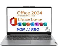 Lenovo Ideapad 1i Ordinateur portable pour entreprise et étudiant, avec bureau 2024 à vie gratuite, écran tactile FHD de 15,6", Core i3-1215U, 16 Go de RAM, SSD 512 Go, Windows 11 Pro, webcam, WiFi 6