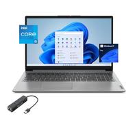 Lenovo IdeaPad 1i Ordinateur portable pour les entreprises et les étudiants, écran FHD 15,6", Core i5-1235U 12e génération (jusqu'à 4,4 GHz), 16 Go de RAM, SSD PCIe 512 Go, clavier, WiFi 6, USB-C,