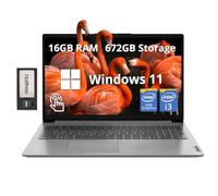 Lenovo IdeaPad 1i Ordinateur portable tactile FHD 15,6 po, Intel i3-1215U, 16 Go de RAM, 672 Go de stockage (SSD 512 Go + station d'accueil 160 Go), carte graphique Intel UHD, webcam, Dolby Audio,