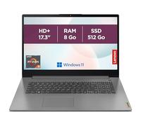Lenovo IdeaPad 3 17ABA7 - Ordinateur Portable 17.3'' HD+ (AMD Ryzen 5 5625U, RAM 8Go, SSD 512Go, AMD Radeon Graphique, Windows 11 Home) Clavier AZERTY Français - Gris