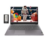 Lenovo IdeaPad 3 Chromebook FHD antireflet 15,6", Intel Celeron N4500, 4 Go de RAM LPDDR4, 352 Go de stockage (SSD 64 Go + station d'accueil 288 Go), caméra HD, audio HD, Wi-Fi 6, Bluetooth, Chrome