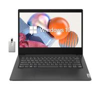 Lenovo Ideapad 3 Ordinateur portable HD 14 po, processeur Intel Pentium Gold 6405U, 8 Go de RAM, SSD PCIe 256 Go, carte graphique UHD, haut-parleurs, WiFi, webcam, Bluetooth, Win 10 S, noir, carte USB