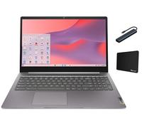 Lenovo IdeaPad 3i Chromebook Ordinateur portable 15,6" FHD, Intel Celeron N4500, 4 Go de mémoire, 64 Go de stockage eMMC, système d'exploitation chromé, gris artique avec accessoires
