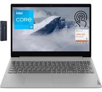 Lenovo IdeaPad 3i Ordinateur portable à écran tactile HD 15" avec Office 365, processeur Intel Core i3-1115G4, RAM 12 Go SSD 512 Go, station d'accueil 256 Go 9H, WiFi 6, webcam, Bluetooth, Windows 11