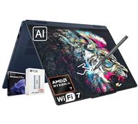Lenovo IdeaPad 5 Ordinateur portable tactile 2 en 1 14" AMD 8 cœurs Ryzen AI 7 350 (> Intel i7-1355U), 16 Go de RAM LPDDR5, SSD PCIE 1024 Go, Copilot+ PC, WiFi 7, BT5.4, KB rétroéclairé, W Pen et PSD