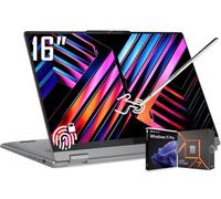Lenovo IdeaPad 5 Ordinateur portable tactile 2 en 1 de 16 po, écran tactile 2K de 16 pouces, 8 cœurs AMD Ryzen 7 8845HS, 16 Go de RAM, 1 To SSD, lecteur FP, KB rétroéclairé, Wi-Fi 6, Win 11 Pro, avec