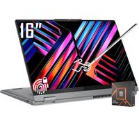 Lenovo IdeaPad 5 Ordinateur portable tactile 2 en 1 de 16 pouces, écran tactile 2K de 16 pouces, 8 cœurs AMD Ryzen 7 8845HS, 16 Go de RAM, 1 To SSD, lecteur FP, KB rétroéclairé, Wi-Fi 6, Win 11 Home
