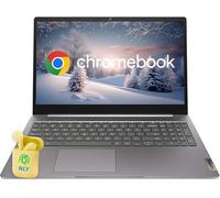 Lenovo IdeaPad Chromebook Ordinateur portable, écran FHD de 15,6 po, Intel Celeron double cœur, 4 Go de RAM 320 Go de stockage (64 Go eMMC + carte SD 256 Go), clavier numérique, obturateur de
