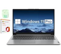 Lenovo IdeaPad Essential Ordinateur portable 15,6" Windows 11 Pro avec Microsoft Office Lifetime Suite, processeur Intel Dual Core, écouteurs PLUSERA (Intel Dual-Core, 12 Go de RAM, 512 Go SSD + 128