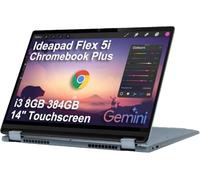 Lenovo IdeaPad Flex 5i Chromebook Plus Ordinateur portable 2 en 1 (écran tactile FHD+ 14 po, Intel 6-Core i3-1315U, 8 Go de RAM, 384 Go de stockage (256 Go + 128 Go IST SD)) pour entreprise, maison