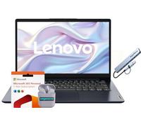 Lenovo IdeaPad Ordinateur portable 14", 4 Go de RAM 384 Go de stockage (128 Go eMMC + station d'accueil 256 Go), Intel Celeron N4020, Microsoft Office 365, Windows 11 S, écouteurs SageNova, bleu