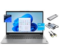 Lenovo IdeaPad Ordinateur portable à écran tactile, écran Full HD de 15,6", 6 cœurs i3-1215U (Beats i5-1135G7), 8 Go de RAM, 256 Go SSD + SSD portable 256 Go, webcam, clavier, ensemble de stockage