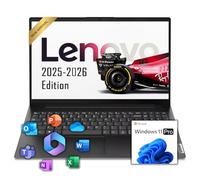 Lenovo Ideapad Ordinateur portable avec Microsoft Office 365, AMD Ryzen 5 5625U (surpasse i7-1260U), écran FHD TN 15,6", RAM 16 Go, SSD 1 To, WiFi 6, clavier rétroéclairé, Windows 11 Pro, USB WOWPC