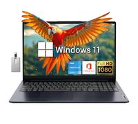 Lenovo IdeaPad Ordinateur portable FHD 15,6", processeur Intel Pentium Silver N6000, 12 Go de RAM, SSD PCIe 256 Go, webcam HD 720p, Dolby Audio, 1 an de bureau, Win 11, bleu, carte USB Hotface 32 Go