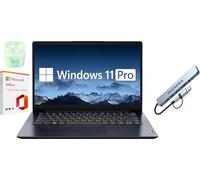 Lenovo IdeaPad Ordinateur portable professionnel 14", 4 Go de RAM 1,1 To de stockage (SSD 512 Go + eMMC 128 Go + station d'accueil 512 Go), Windows 11 Pro avec Microsoft 365 d'un an, Dual-Core Intel