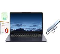 Lenovo IdeaPad Ordinateur portable professionnel 14", 4 Go de RAM 1,1 To de stockage (SSD 512 Go + eMMC 128 Go + station d'accueil 512 Go), Windows 11 Pro avec Microsoft 365 d'un an, Dual-Core Intel
