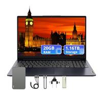 Lenovo IdeaPad Ordinateur portable professionnel HD 15,6", Intel Pentium Silver N6000, 20 Go de RAM, 1 To SSD, webcam 720p, 1 an Office 365, Dolby Audio, WiFi 6, gris, Win 11 S, ensemble station