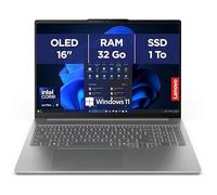 Lenovo IdeaPad Pro 5 16IAH10 - Ordinateur Portable 16'' OLED 2.8K (Intel Core Ultra 9 285H, RAM 32Go, SSD 1To, NVIDIA GeForce RTX 5050, Windows 11 Home) Clavier rétroéclairé AZERTY Français - Gris